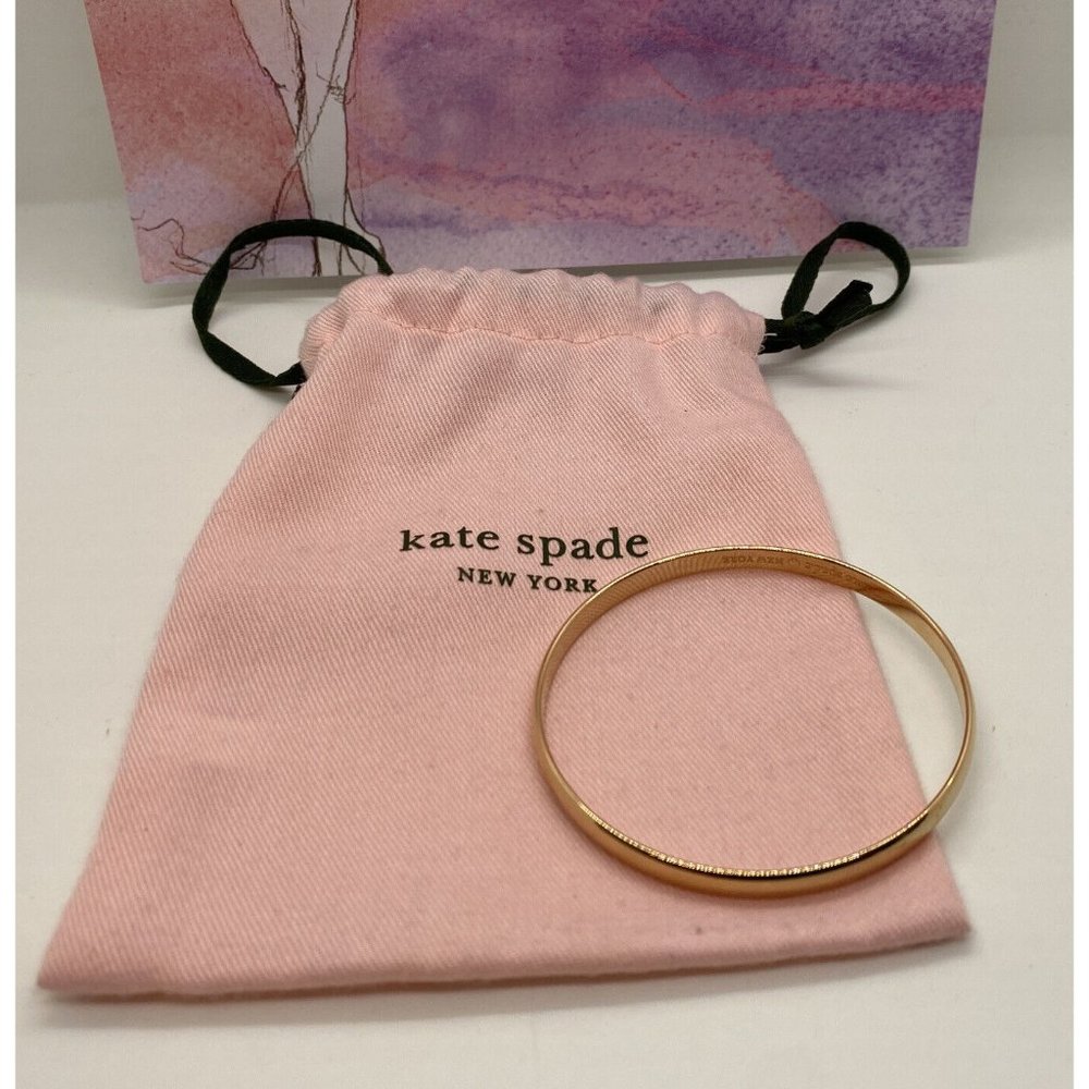 Kate Spade Rose Gold Idiom Bangle Stop and Smell the Roses